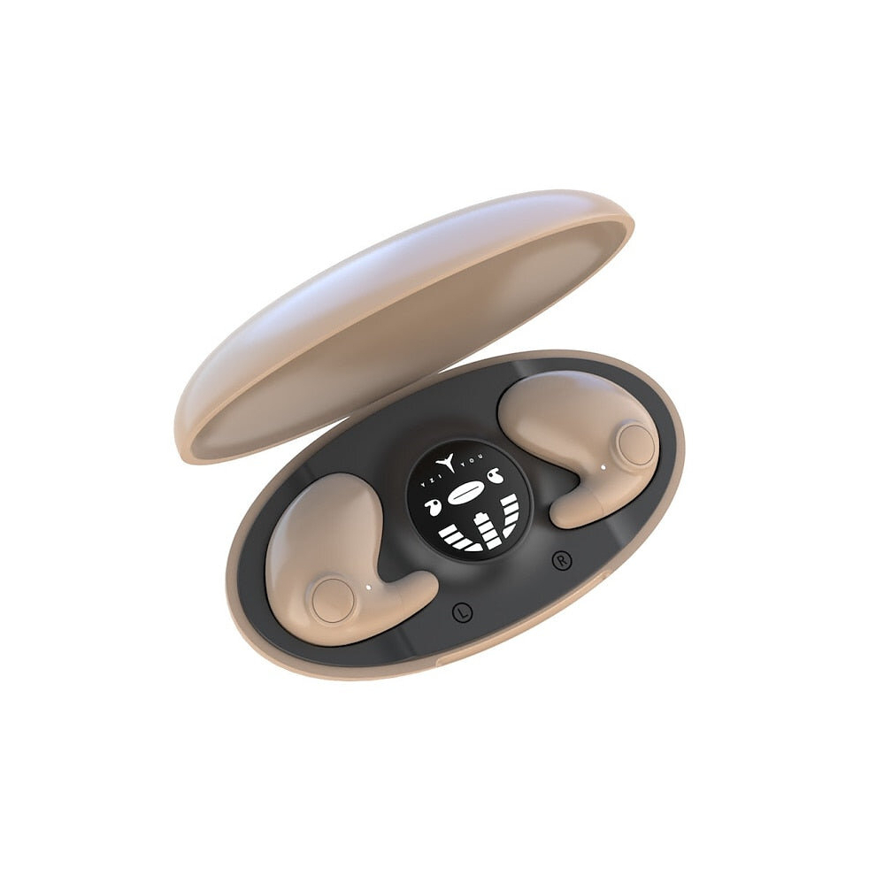 (Khaki) Sleeping BT Earphones Can Lie On The Side Ears Can Be Worn For A Long Time Without Pain Mini Does Not Flash Light High-quality Sound Quality