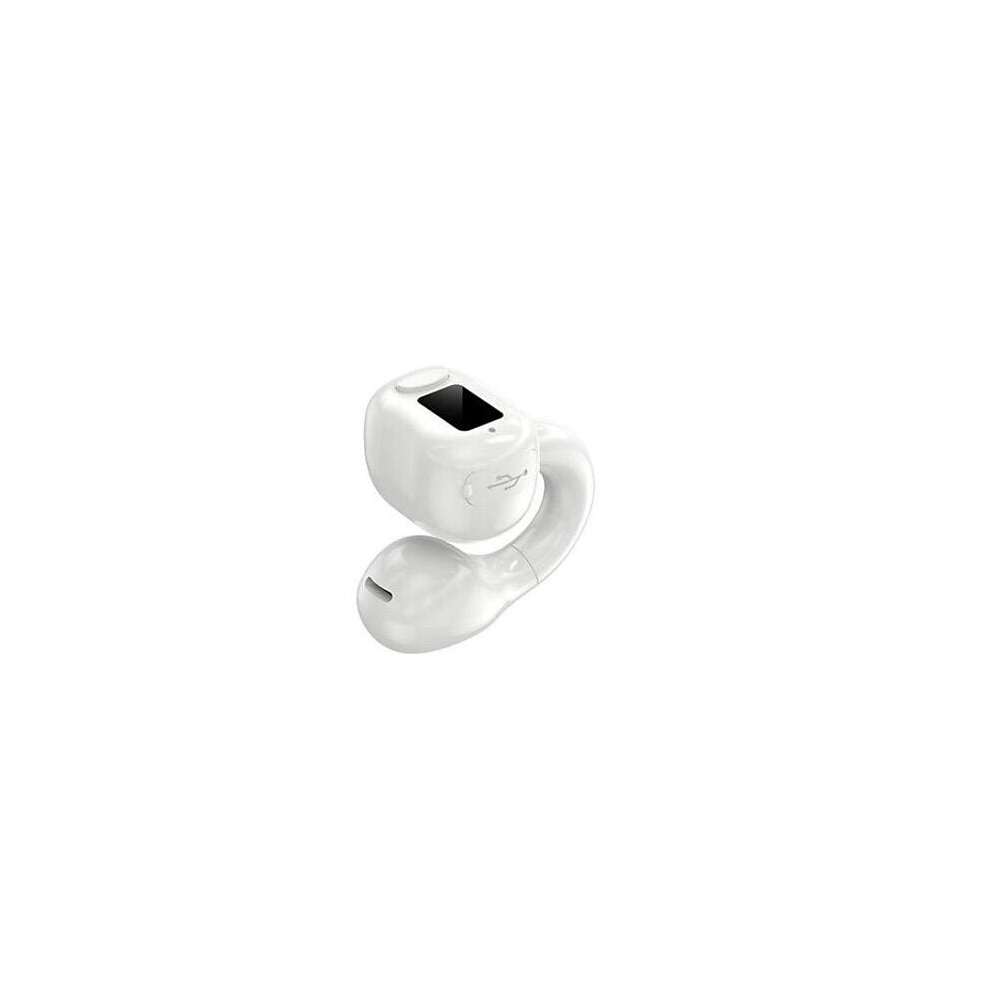 (White) Wireless Bluetooth Earphone Mini Invisible In-Ear Sports Earbuds with Microphone Headphones Mini Ear Bud Earphone