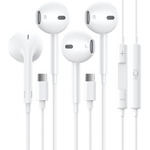 2 Packs-USB C Headphones Type C Earbuds for iPhone 15 Pro Max Galaxy S23/S22/S21/S20/Ultra Note 10/20 Pixel 7/6/6a/5/4, Wired Earphones with Mic & Vo