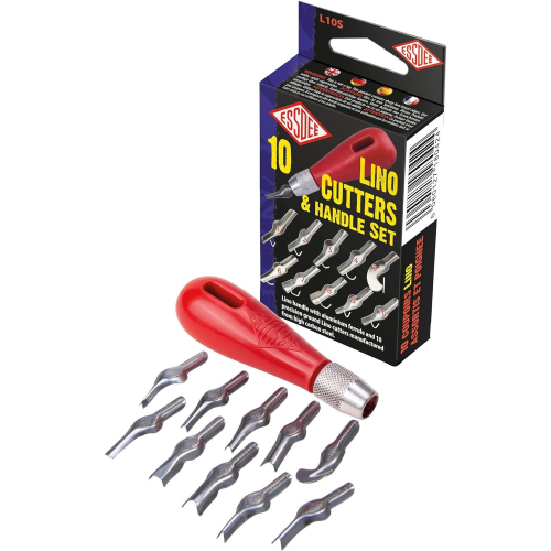 Essdee Lino Cutters & Handle Set Of 10 L10S