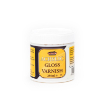 Loxley Acrylic Transparent Gloss Varnish 250ml Pot Artist Medium Protection LA06