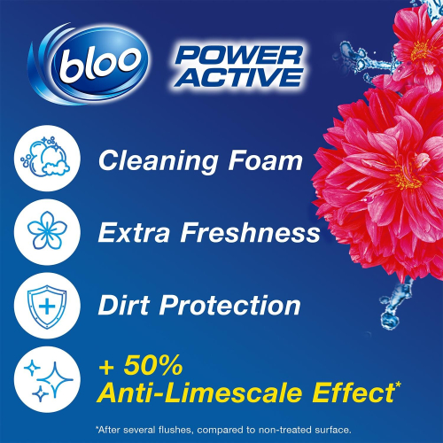 Bloo 6x Bloo Toilet Rim Blocks Power Active Flower 1