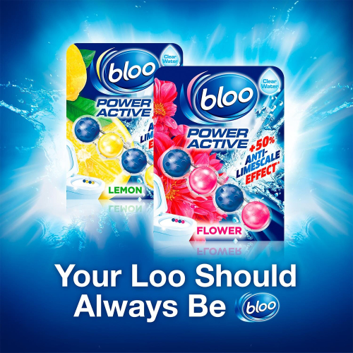 Bloo 6x Bloo Toilet Rim Blocks Power Active Flower 2