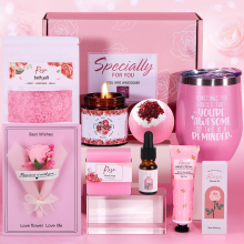 Birthday Gifts for Women, Rose Pamper Hampers for Her, Presents for Mum Wife Sister Friends,Relaxation SPA Gifts Ladies Care Package for Her,