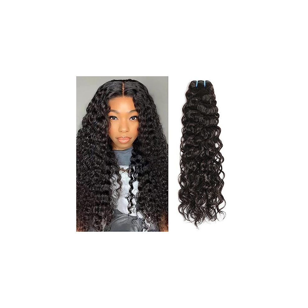 26 Inch Deep Wave Bundles Human Hair 1 Bundles Water Wave Bundles 100% Unprocessed 12A Brazilian Virgin Human Hair Wet and Wavy Bundles Double Weft