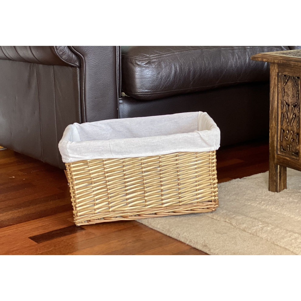 Big Huge Deep Fireplace Log Storage Basket With Lining 39 x 27 x 23cm