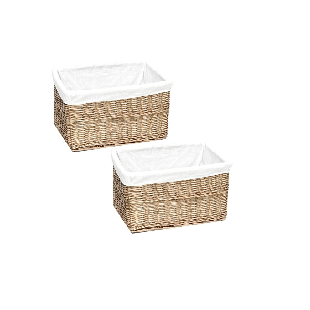 (Natural, Set of 2 XXLarge) SET OF 2 Big Huge Deep Storage Basket