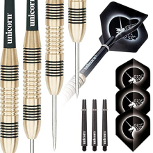 Unicorn Steel Tip Darts Set | Core Style 1 | 100% Brass Barrels | 25 g