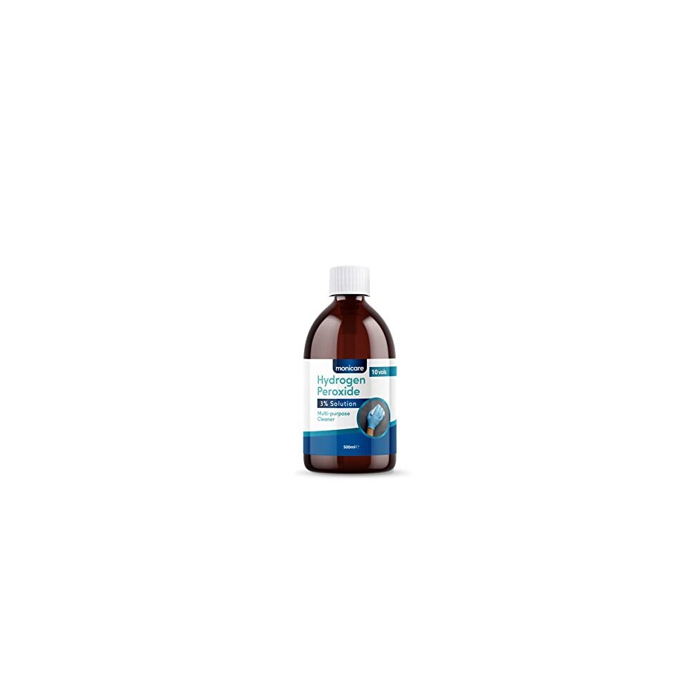 Monicare Hydrogen Peroxide 3% - 500ml, 10 Vols, Clear