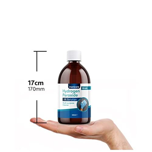 Monicare Hydrogen Peroxide 3% - 500ml, 10 Vols, Clear 2