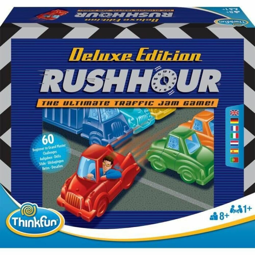 ThinkFun Rush Hour Deluxe Traffic Jam Logic Game and STEM Toy - Tons of Fun with Over 20 Awards Won, International for Over 20 Years