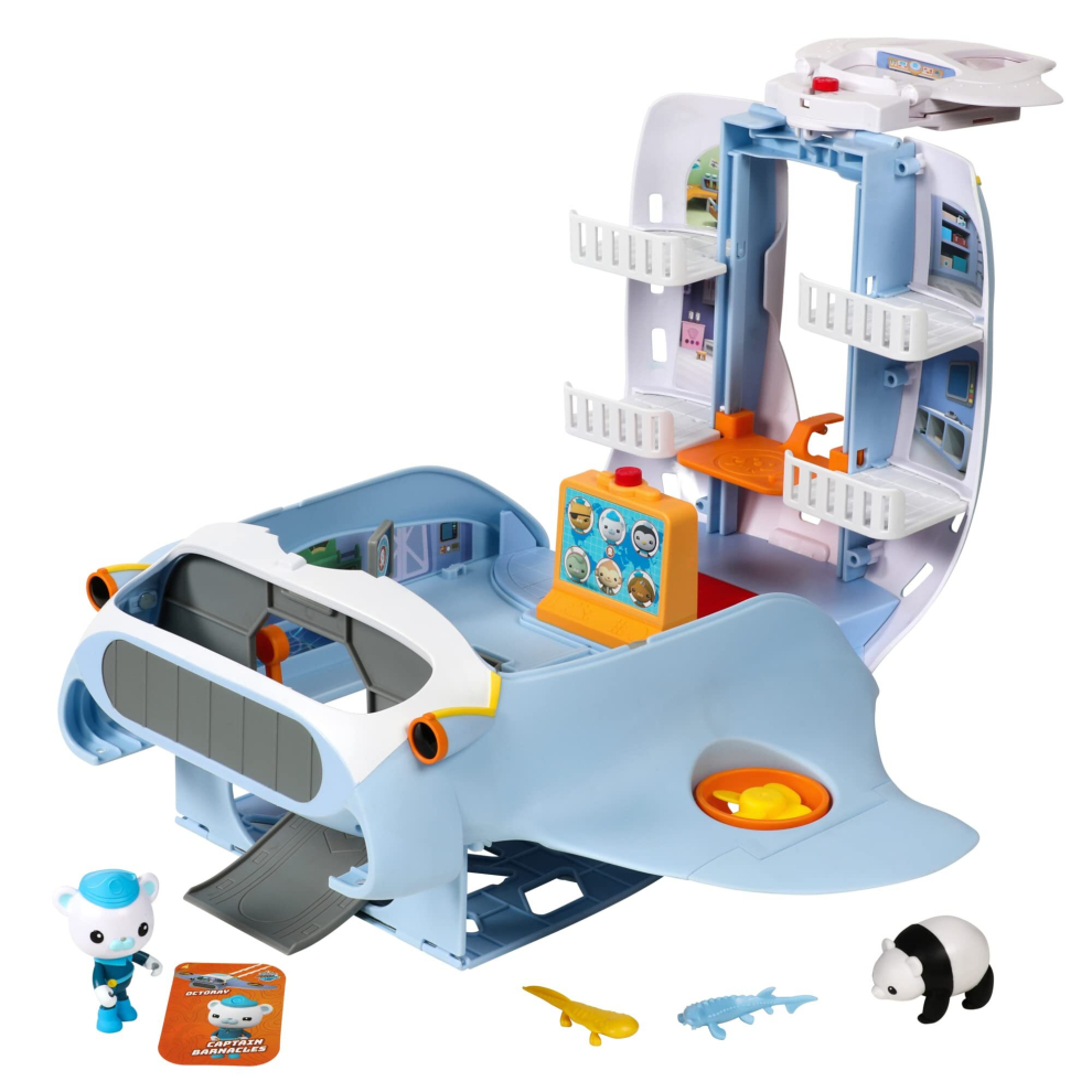 Octonauts Above Beyond Octoray Transforming Playset 7 Pieces 25 Lights And Sounds, Multicolor