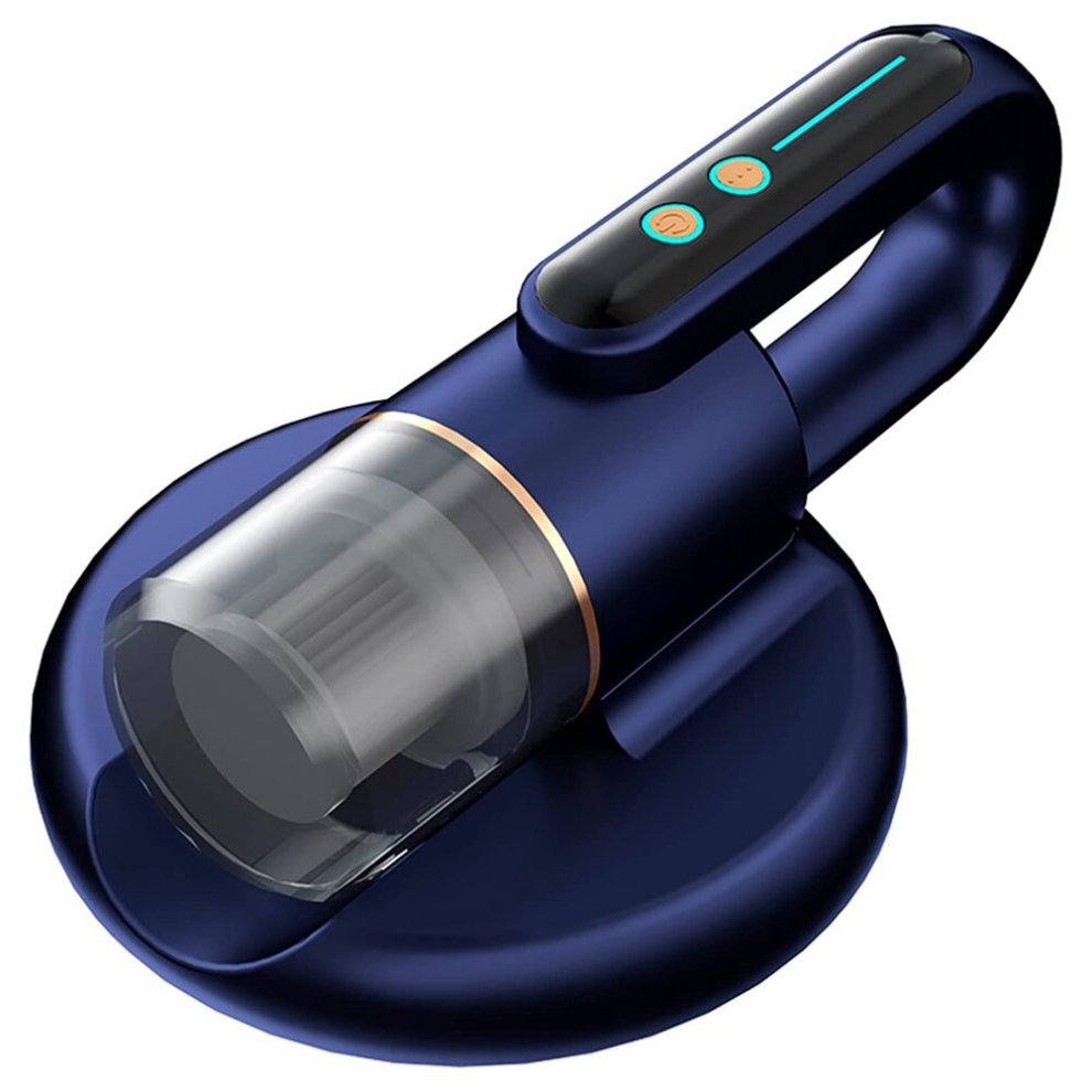 Jojomino Bed Mattress Dust Mite Cleaner 4Kpa Handheld Cordless Vacuum High-Frequency Double Beat,With Uv -Killing Lamp Blue