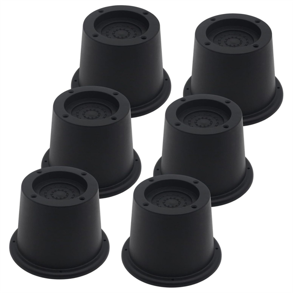 6Pack Furniture Risers Black Bed Risers 2.3 Inch,Bed Lifts Risers For Sofa,Couch,Desk,Extenders Supports Up To 1,300 Lbs 4851851408486
