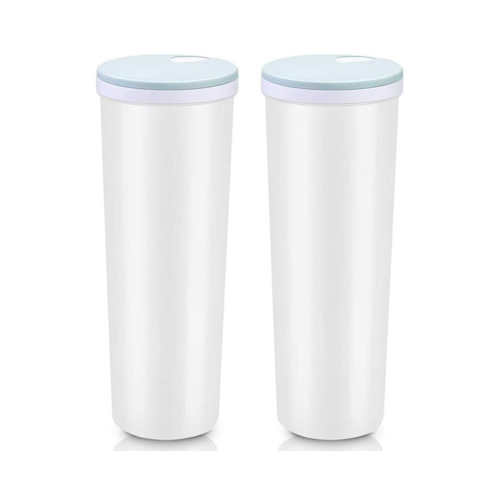 2 Pcs 2L Tall Clear Spaghetti Pasta Storage Container with Adjustable Lid,Multi- Plastic Kitchen Food Storage Jar