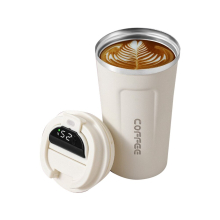 510Ml Smart Bottle for Coffee LED Temperature Display Thermal Mug Insulated Tumbler Coffee Cup White