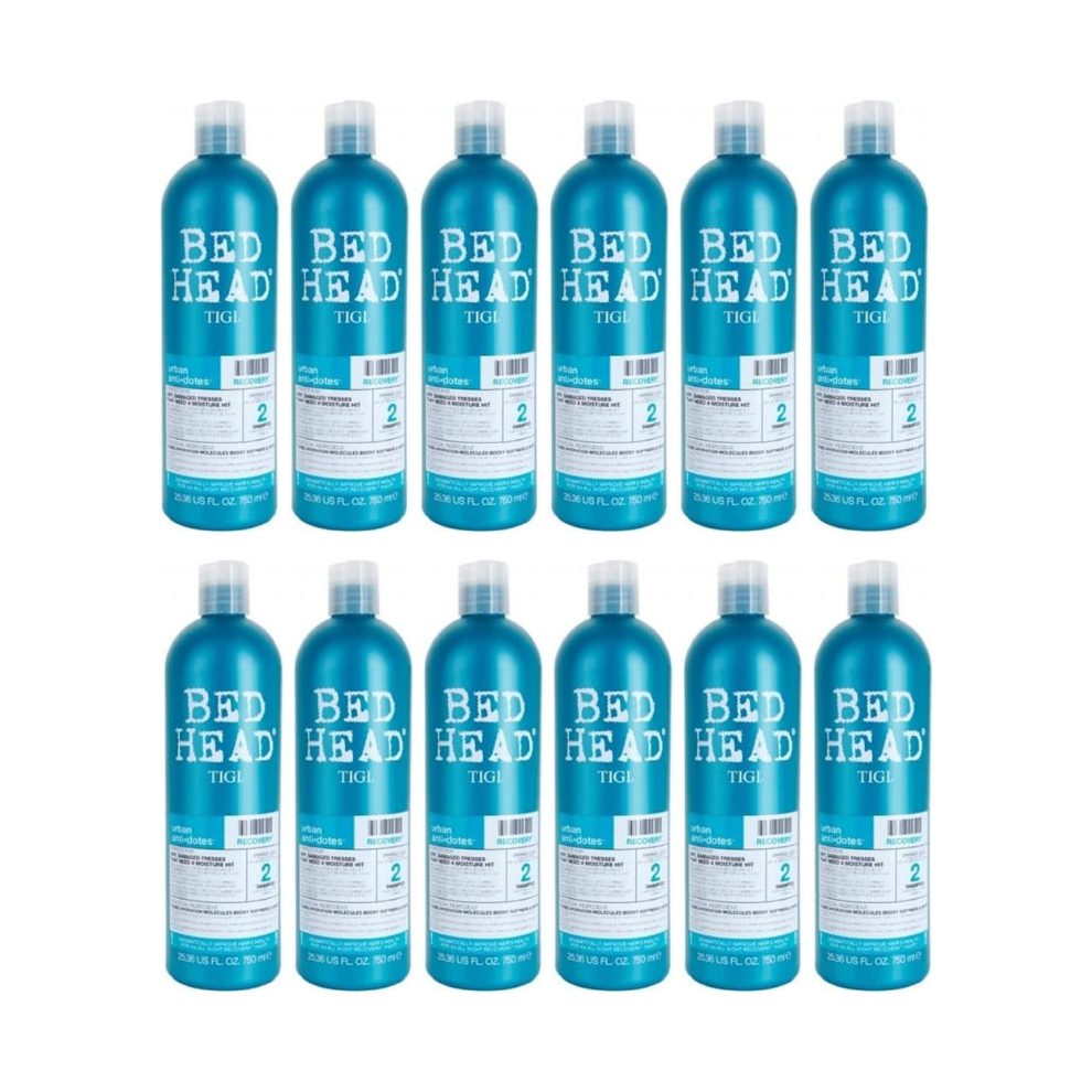 TIGI Urban Antidotes Recovery Moisturising Shampoo for Dry, Damaged Hair 750 ml (Pack of 12)