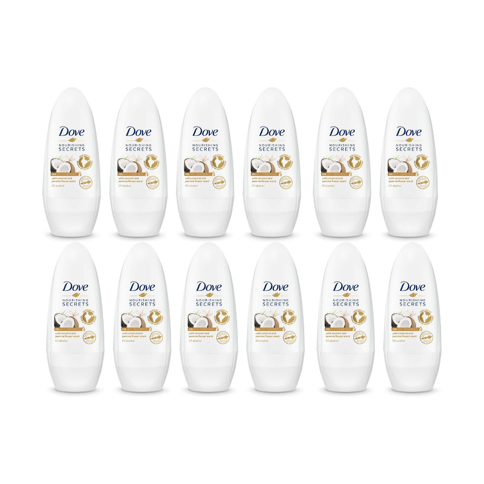 Dove Coconut And Jasmine Flower Antiperspirant Roll On 50 Ml (Pack Of 12)