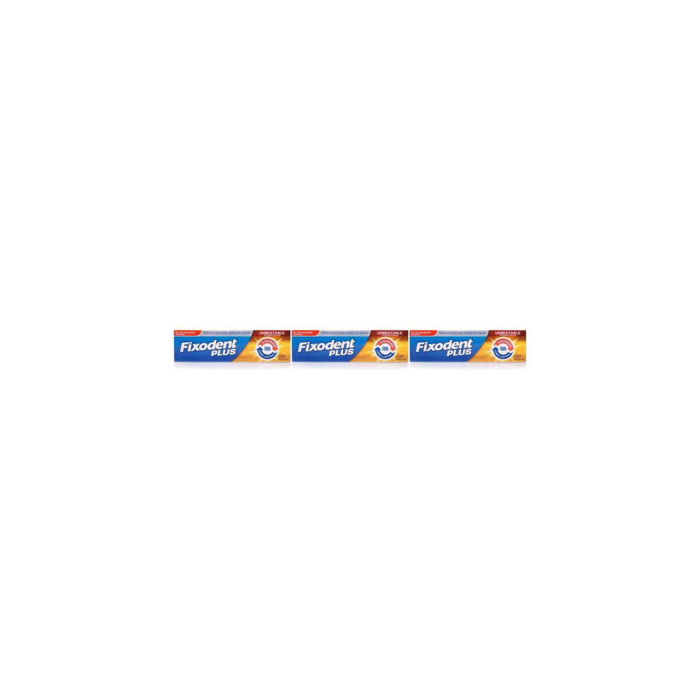 Fixodent Denture Adhesive Cream Dual Power 40g (orange) (Pack of 3)