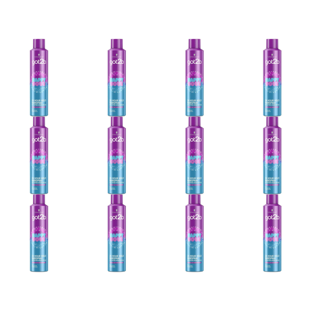 Schwarzkopf Got2b Happy 24 hour Hair Spray, 300ml (Pack of 12)
