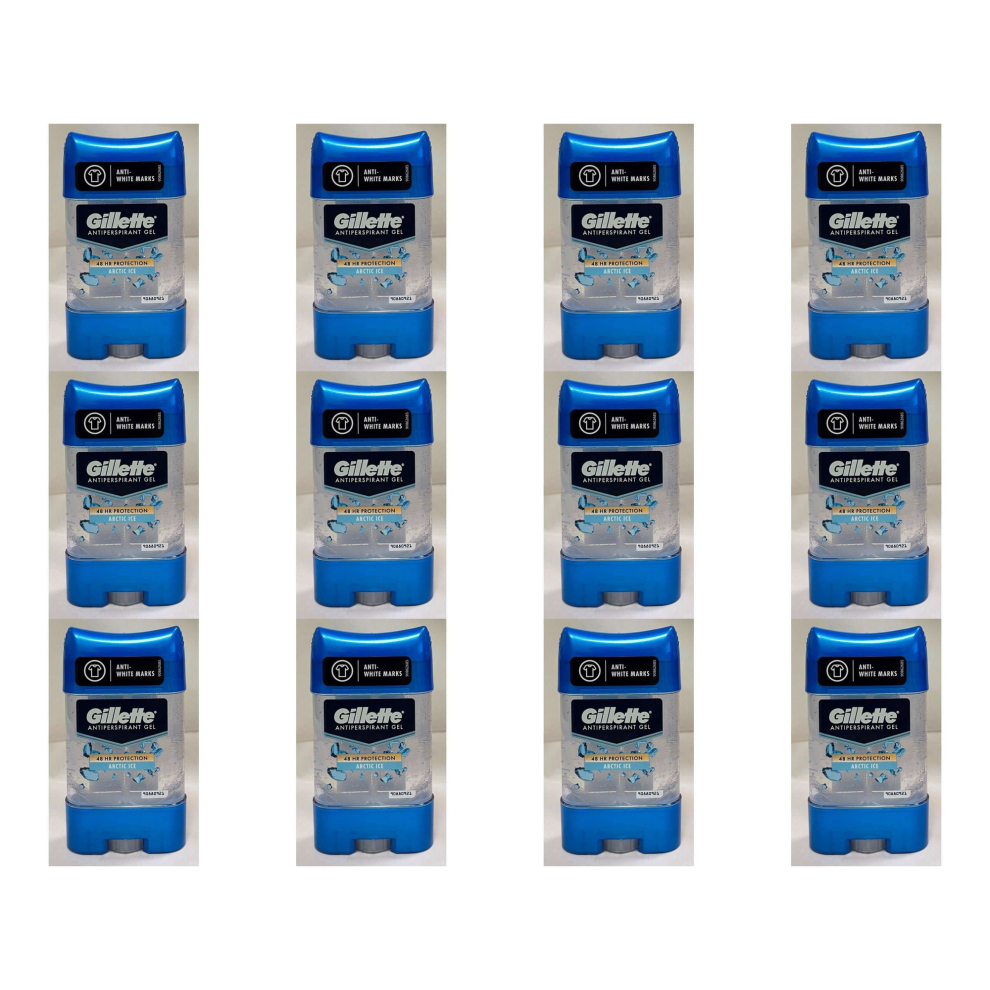 Gillette Clear Gel Arctic Ice Deodorant Stick 70ml (Pack of 12)