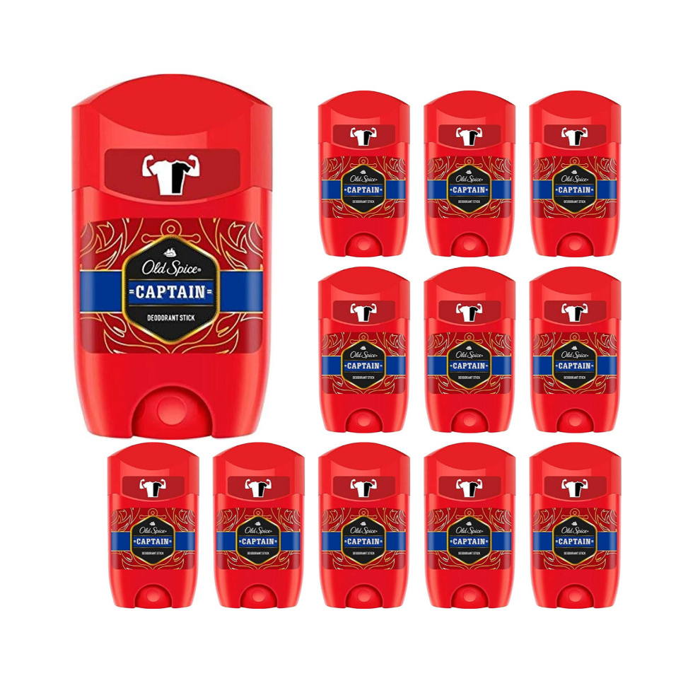 Old Spice Captain Deodorant Stick, 50 ml  (Pack of 12)