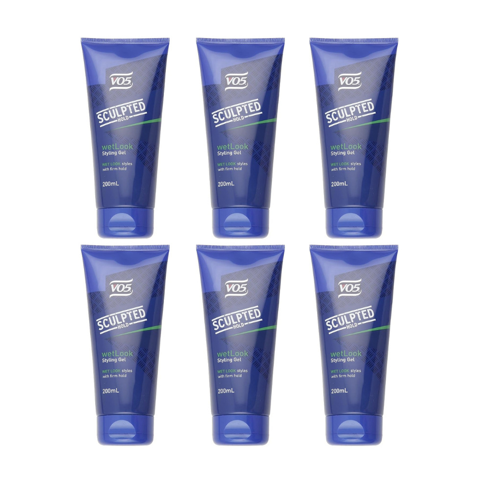 VO5 Wet Look Hair Styling Gel - 200 ml (Pack of 6)