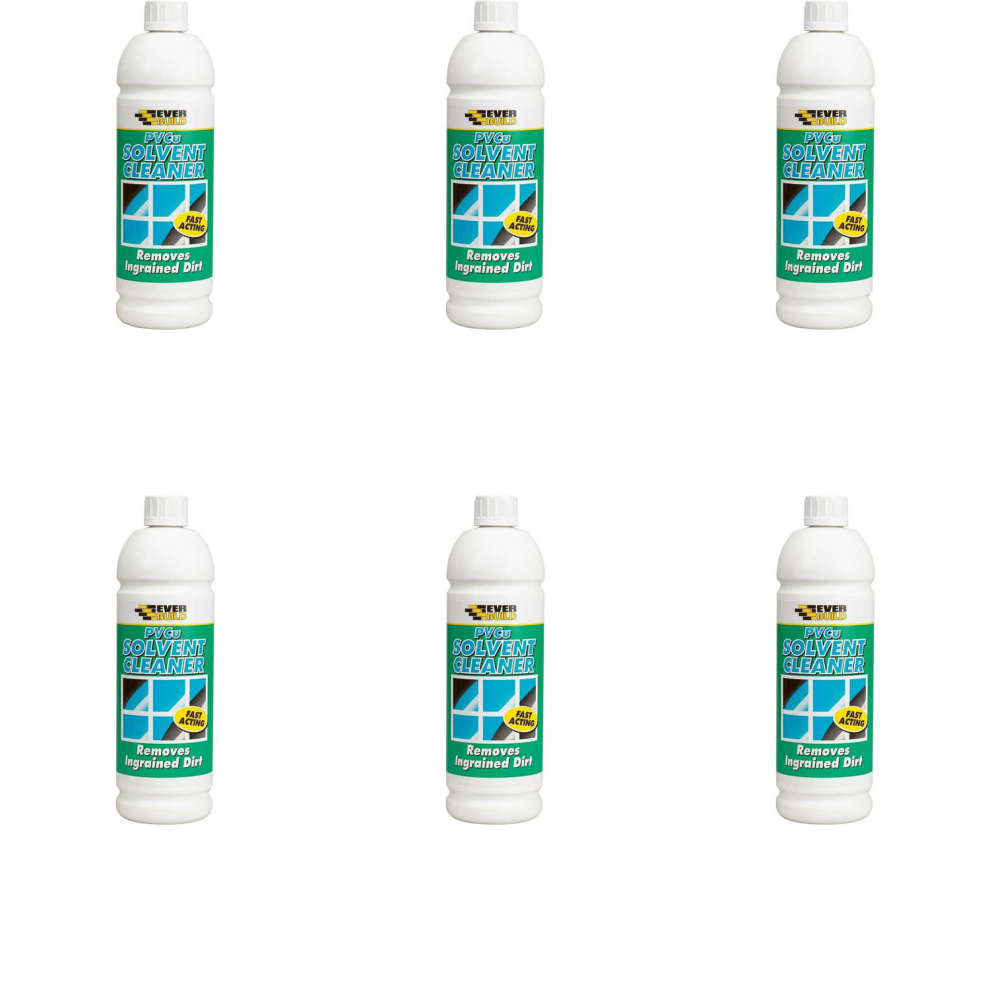 Everbuild PVCu Solvent Based Cleaner, 1 Litre   PVCS1   (Pack of 6)