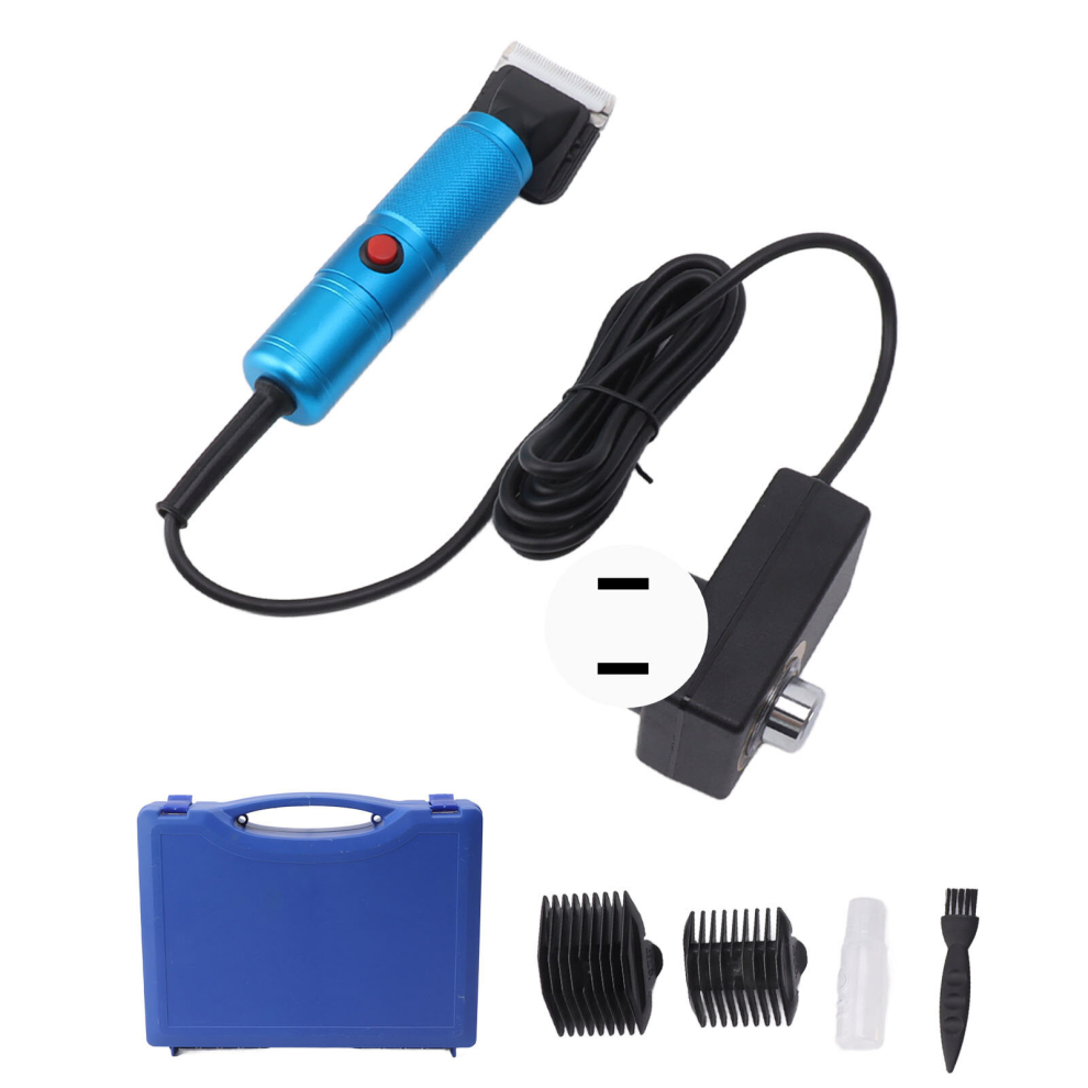 Electric Sheep Shears Sheep Clippers Dog Clippers Rechargeable Animal Grooming Clippers with Cutter Head for Sheep Goats Blue US Plug 100?240V