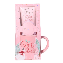 The Kind Edit Co. Utopia Cozy Vibes Mug Set - 70ml Hand Lotion, 50g Bath Fizzers, Mug