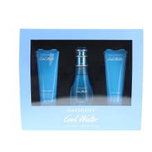 Davidoff Cool Water Women Gift Set - 50ml Eau de Toilette, 50ml Shower Gel & 50ml Body Lotion