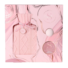 The Kind Edit Co. Signature Hot Water Bottle Gift - Hot Water Bottle, 50g Bath Fizzer, 120ml Body Butter