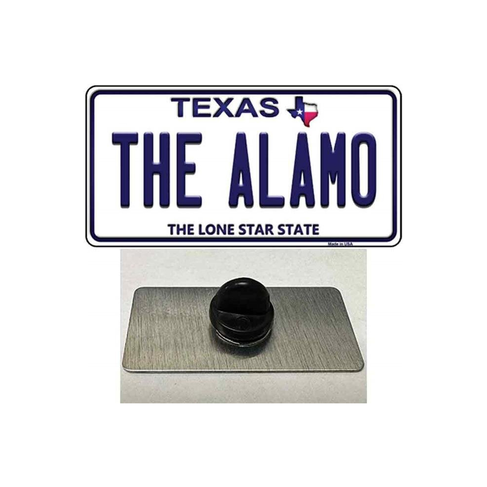 Smart Blonde PIN-LP-9364 1.5 x 0.75 in. Alamo Texas Novelty Rectangle Metal Hat Pin