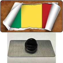 Smart Blonde PIN-LP-9232 1.5 x 0.75 in. Mali Flag Scroll Novelty Rectangle Metal Hat Pin