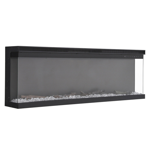 Living And Home Media Electric Fireplace 60" Wall Recessed Inset Fire 3 Sided Panoramic 2
