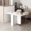 Homcom HOMCOM Mobile Drop Leaf Dining Table Folding Desk w/ 2 Wheels White 17