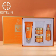Estelin Vitamin C Plus Hyaluronic, Niacinamide Serum, Day & Night Cream, Cleanser 4 Pcs Set