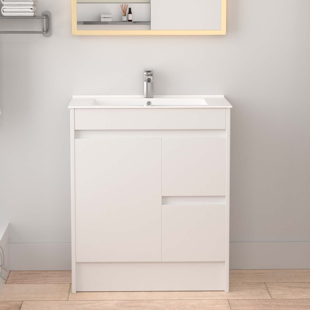 750mm Bathroom Vanity Unit & Basin Sink Floor standing Storage Cabinet