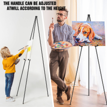 Portable Artist Easel Stand 63'' Adjustable Tripod Table Top Art Canvas Painting Display - Easy Folding Studio Floor Easels for Wedding Sign Poster