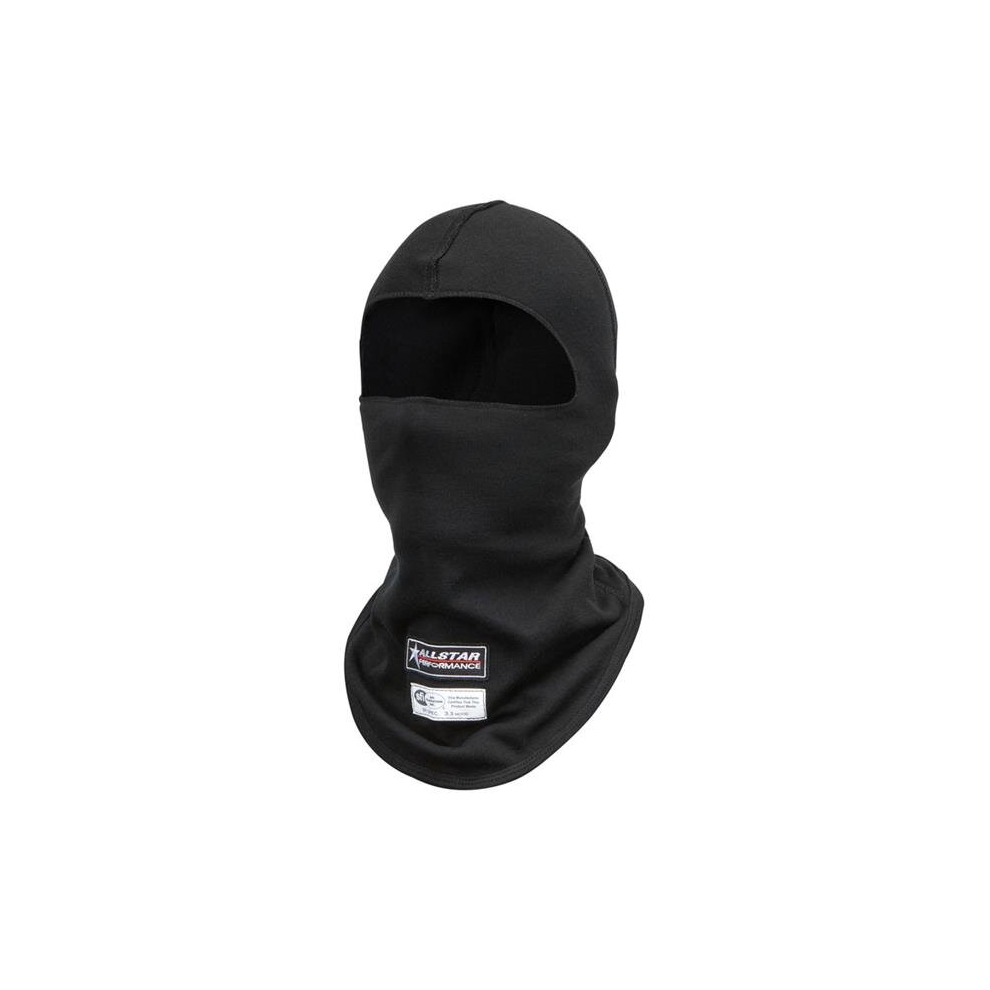 Allstar Performance ALL923114 SFI 3.3 Fire Resistant Single Layer Head Sock, Black
