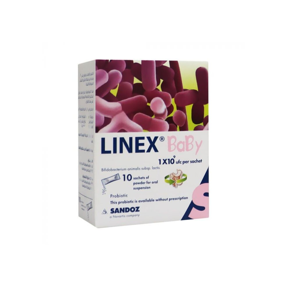 Linex Baby Oral Sachet - Probiotic Supplement in Sachet Form, Designed for Babies 100 mg 10's