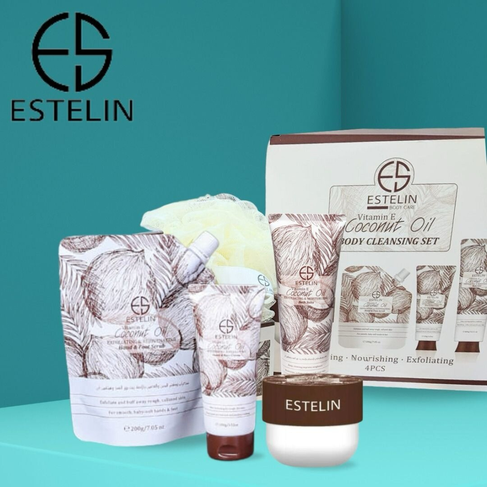 Estelin Body Vitamin E Coconut Oil Body Cleaning Set 4 Piece