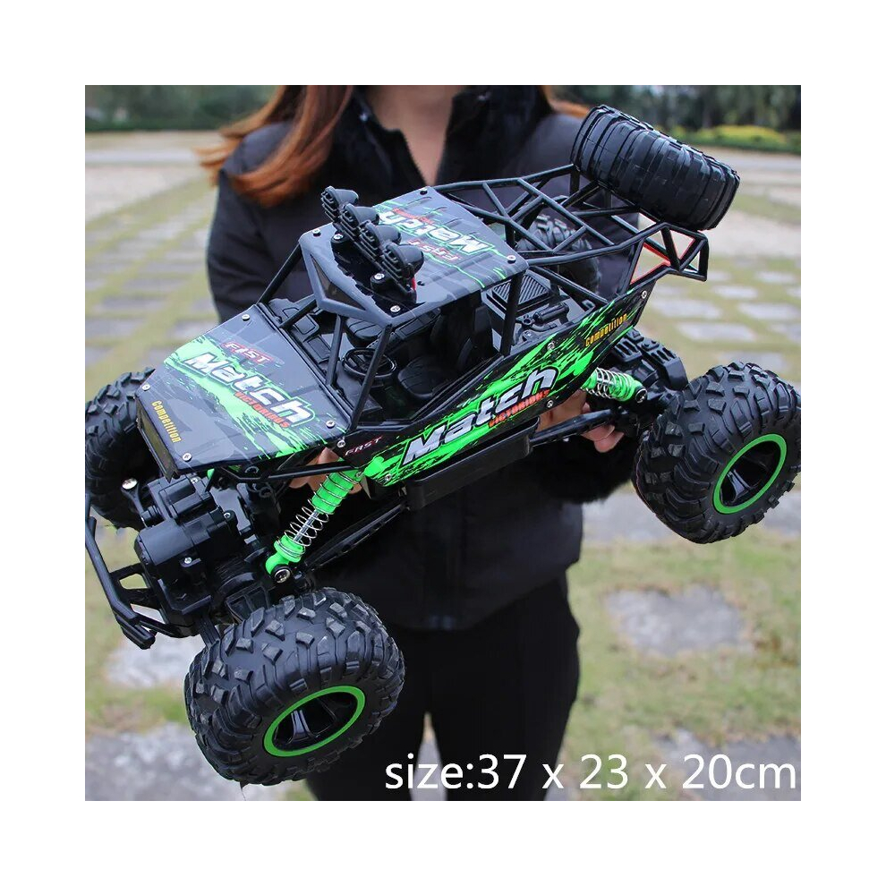 (37 cm green) RC Car 4WD 2.4GHz Climbing Car 4x4 Double Motors Bigfoot Car Remote Control Model Off-Road Vehicle Toy Drift Car Nitro Rc Car