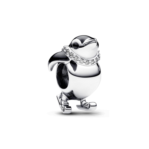 Pandora Pandora Skiing penguin sterling silver charm