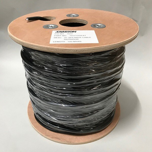 Samson 100m Samson 16/2 Exterior Outdoor 2 Core Speaker Cable Drum in Black 2