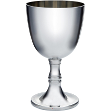 White Wine Pewter Goblet 300ml Bright Polished Finish Both Inside and out with Feature Touchmark Perfect for Engraving