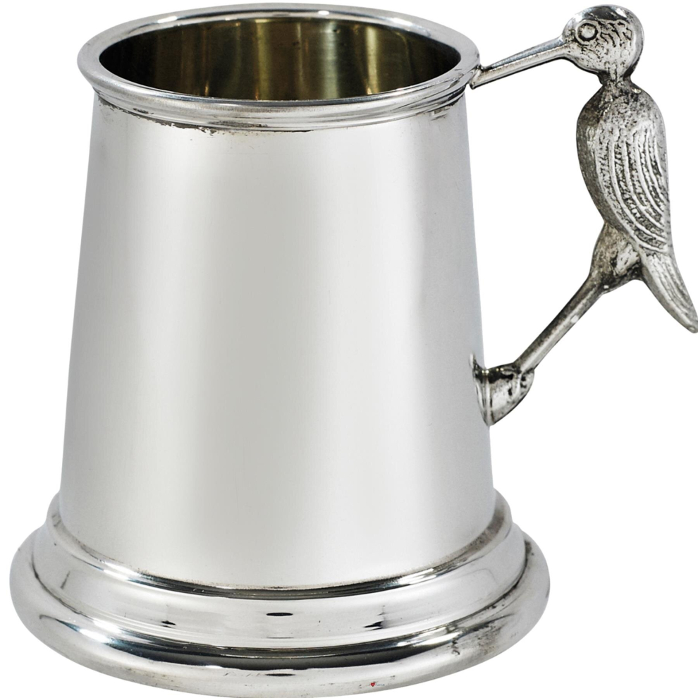 Stork Handle Quarter Pint Baby Christening Mug Tankard Pewter Perfect For Engraved Supplied In Satin Presentation Box I Luv Ltd