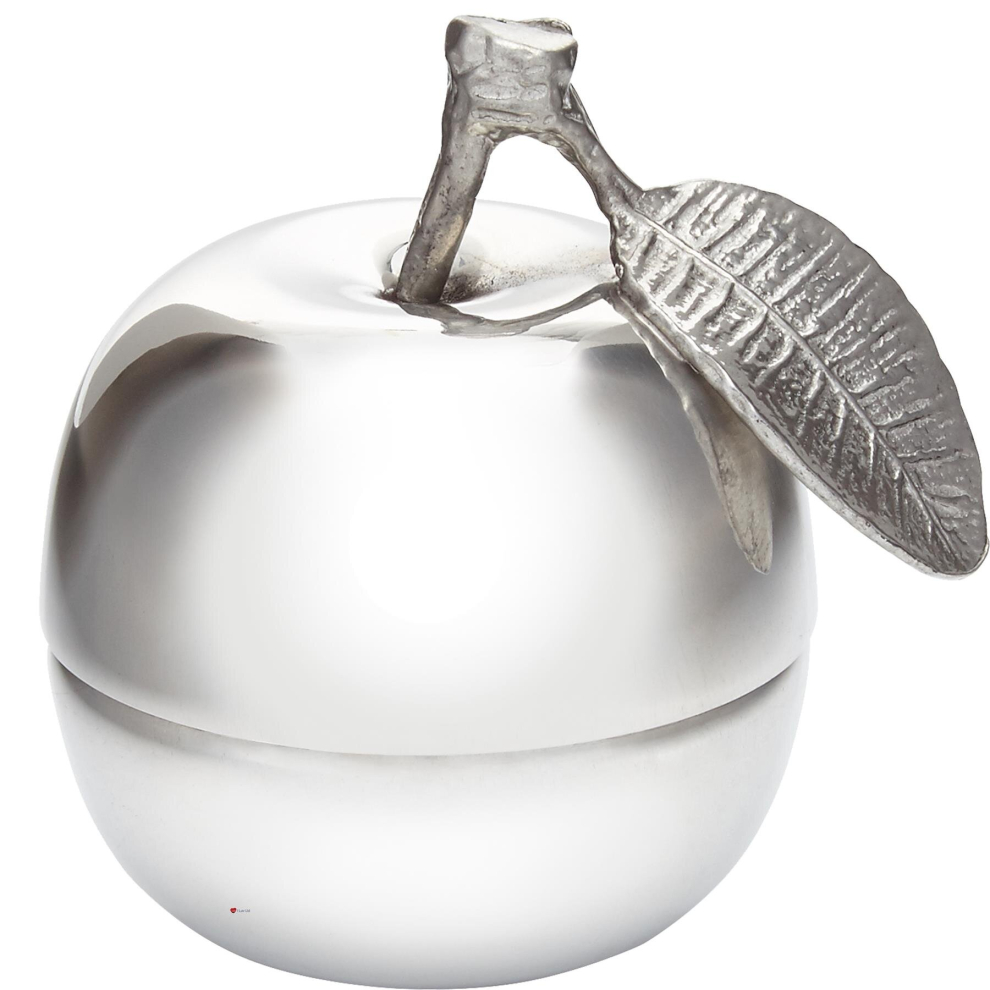 Pewter Trinket Box Apple Shaped With Stem And Leaf In Cute Mini Trinket Box For A Child Perfect For Engraving I Luv Ltd