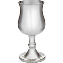 Small Georgian Wine Goblet Pewter 150mm Bright Polished Finish Both Inside and out with Feature Touchmark Perfect for Engraving