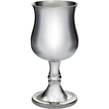 Large Georgian Wine Goblet Pewter 300ml Bright Polished Finish Both Inside and out with Feature Touchmark Perfect for Engraving